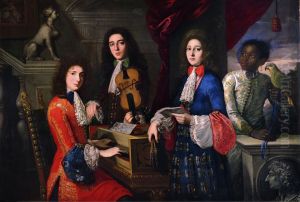 Portrait of Three Musicians of the Medici Court by Anton Domenico Gabbiani