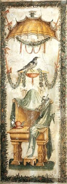 Decoration of the Stufetta (bathroom) of Clement VII Stufetta - view 1