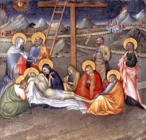 Lamentation over the Dead Christ by Giovanni di Paolo