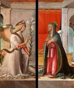 The Archangel Gabriel and the Virgin Annunciate by Jacopo da Montagnana