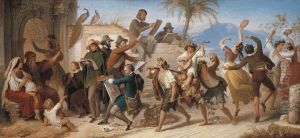 German Artists Make Their Sketches in Rome by Wilhelm von Kaulbach