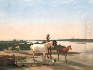 Isar Landscape near Munich by Wilhelm Von Kobell