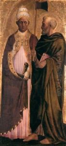 Pope Gregory the Great () and St Matthias by Tommaso Masolino (da Panicale)