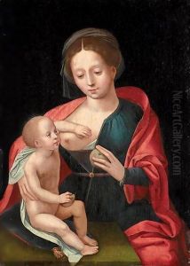 Virgin and Child 2 by Master of Female Half-Figures