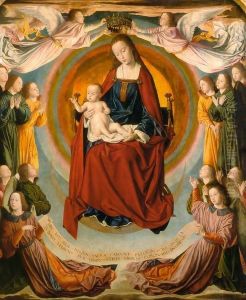 The Moulins Triptych (central panel) by Master of Moulins (Jean Hey)