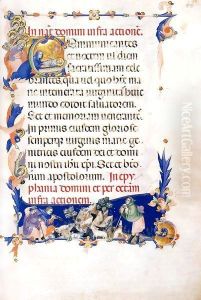 Missal (Folio 55) by Master of the Codex of St. George