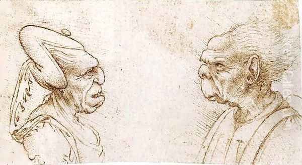 Two Grotesque Heads - view 1