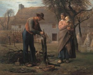 Farmer Inserting a Graft on a Tree by Jean-Francois Millet
