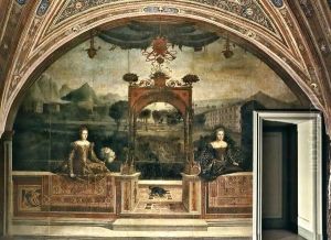 Female portraits in front of landscapes 2 by Alessandro Bonvicino (Moretto da Brescia)