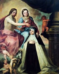Vision of St Maria Magdalena di Pazzi by Pedro de Moya