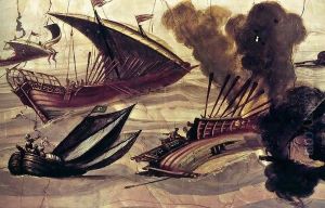 Naval Battle by Filippo Napoletano