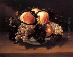 Maiolica Bowl with Peaches, Grapes, and Bees