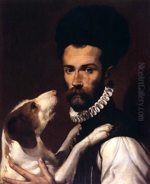 Portrait of a Man with a Dog - view 1