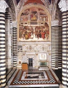 Entrance to the Piccolomini Library by Bernardino di Betto (Pinturicchio)