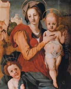 Madonna and Child with the Young St John the Baptist by (Jacopo Carucci) Pontormo