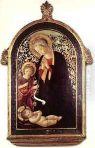 Adoration of the Child with the Young St John by Pier Francesco Fiorentino