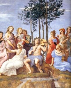 The Parnassus (detail) by Raphael