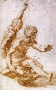 Figure Study of Two Apostles by Raphael