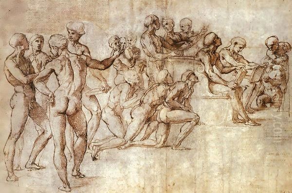 Nude Garzone Study for the Disputa - view 1