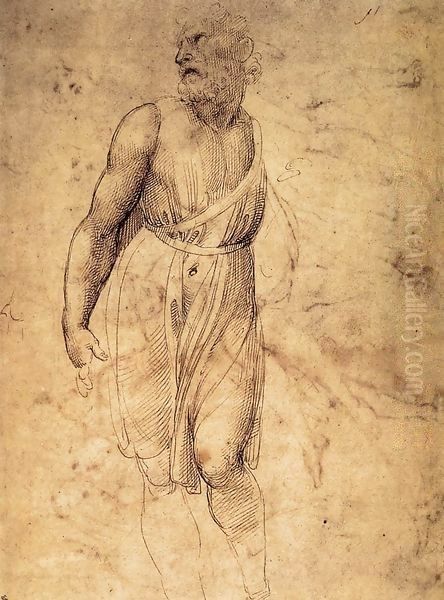Study after Michelangelo's St Matthew - view 1