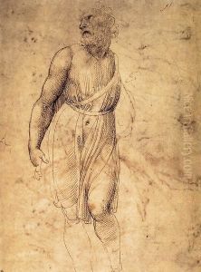 Study after Michelangelo's St Matthew by Raphael