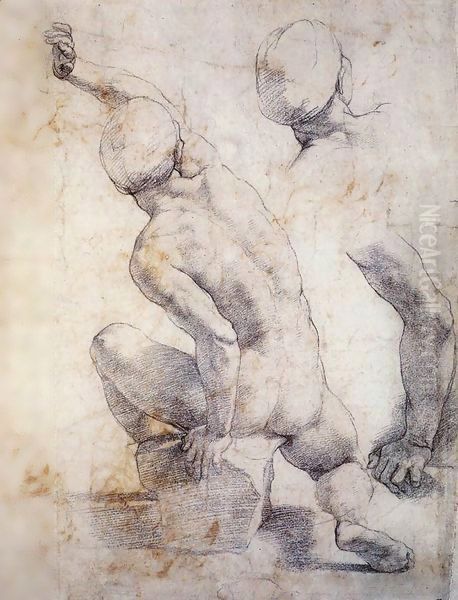 Study of a Seated Figure for a Resurrection - view 1