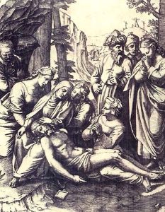 Lamentation by Marcantonio Raimondi