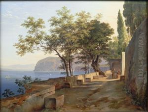 Terrace of the Capucin Priory in Sorrento by Heinrich Reinhold