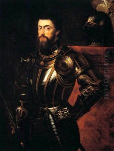 Charles V in Armour by (studio of) Rubens, Peter Paul