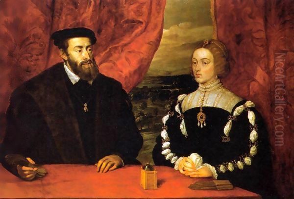 Charles V and the Empress Isabella - view 1
