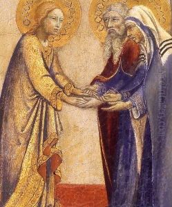Return of the Virgin (detail) by Sano Di Pietro