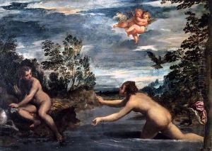 Salmacis and Hermaphroditus by Ippolito Scarsella (see Scarsellino)