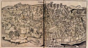 Nuremberg Chronicle, View of Florence by Hartmann Schedel