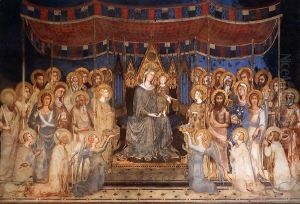 Maest (Madonna with Angels and Saints) 2 by Simone Martini