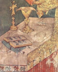 Miraculous Mass (detail) by Simone Martini