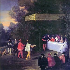 Outdoor Banquet for Henry IV of France and His Family by French Unknown Masters