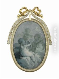 Putti Making Music by Dirk Van Der Aa