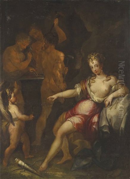 Venus And Cupid In Vulcan's Forge - view 1