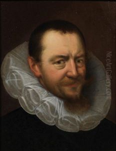 Portrait Of A Gentleman, Bust-length, In Black Costume by Hans Von Aachen