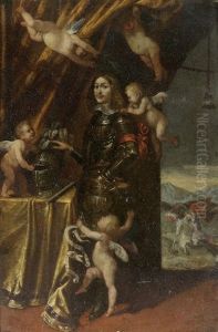 Portrait Of An Soldier, Said To Be Don Juan Jose Of Austria by Hans Von Aachen