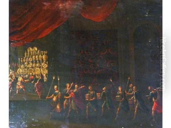 The Preparation For, And The Feast Of Belshazzar (pair) - view 1