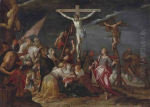 The Crucifixion With The Two Thieves by Hans Von Aachen