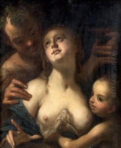 Bacchus, Venus Et Cupidon by Hans Von Aachen