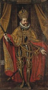 Portrait Of Rudolf Ii, Holy Roman Emperor, King Of Hungary And Croatia, King Of Bohemia And Archduke Of Austria (1552-1612)fleece by Hans Von Aachen