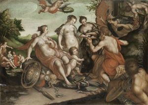 The Judgment Of Paris by Hans Von Aachen