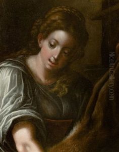Madchen Mit Beute by Hans Von Aachen