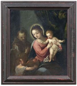 Madonna Mit Dem Hl. Johannesknaben Und Dem Hl. Franziskus by Hans Von Aachen