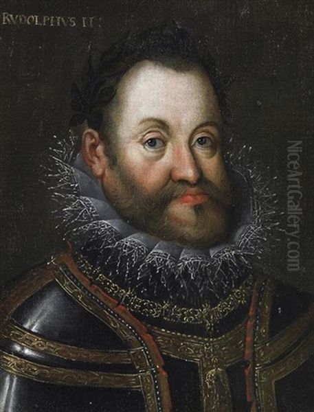 Portrat Kaiser Rudolph Ii Mit Lorbeerkranz - view 1