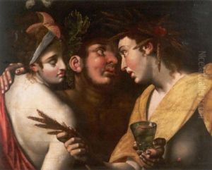 Bacchus Mit Ceres Und Venus by Hans Von Aachen