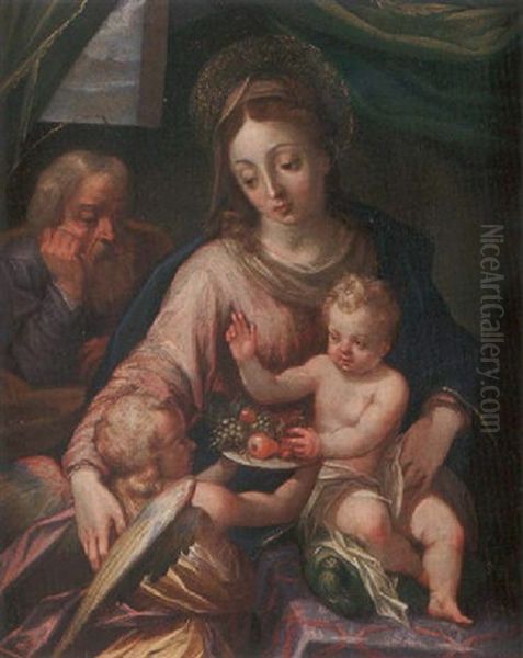 The Holy Family With An Angel - view 1